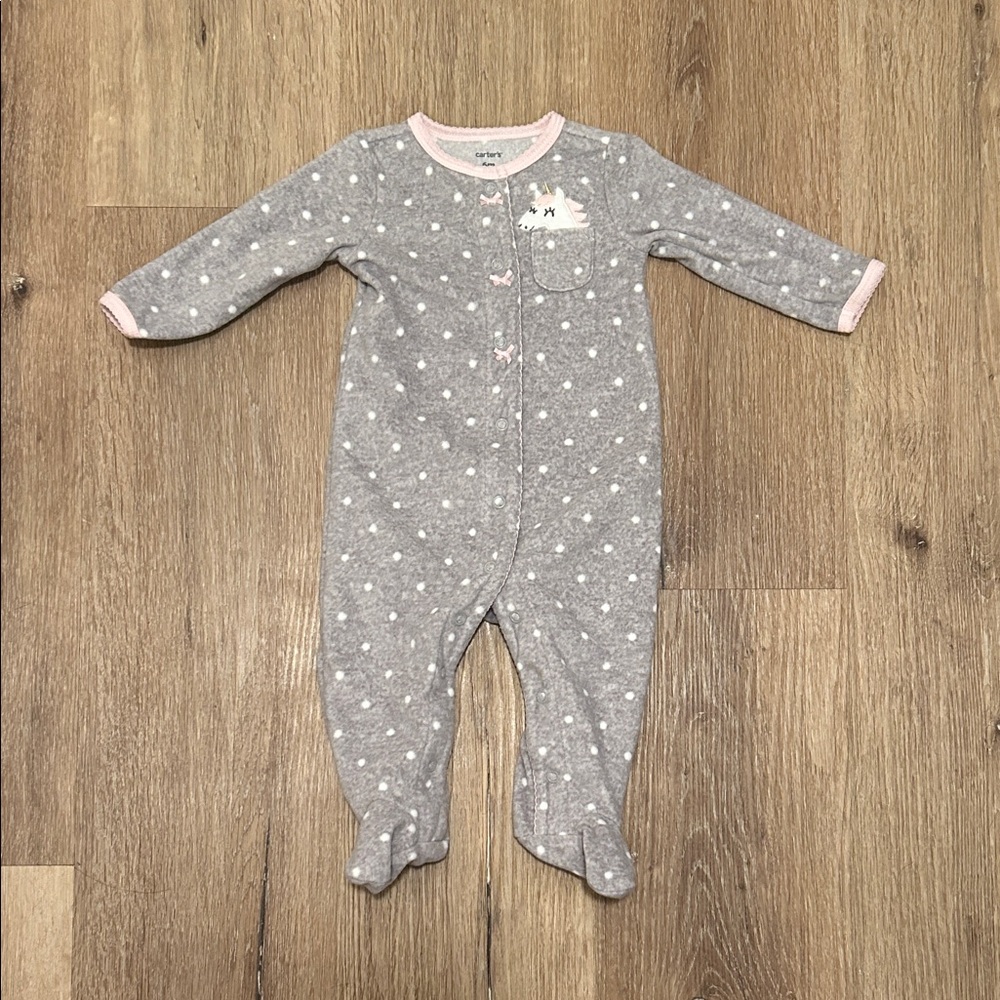 Carter’s Gray Polka Dot Kids One Piece